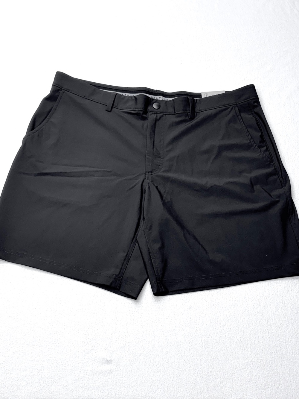 PGA Tour Flat Front Shorts Men’s XL Black Active Waist NWT